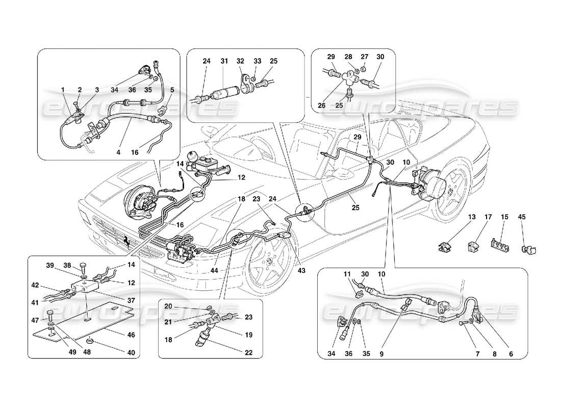 ferrari 456 gt/gta sistema frenante: valido per lo schema delle parti gd