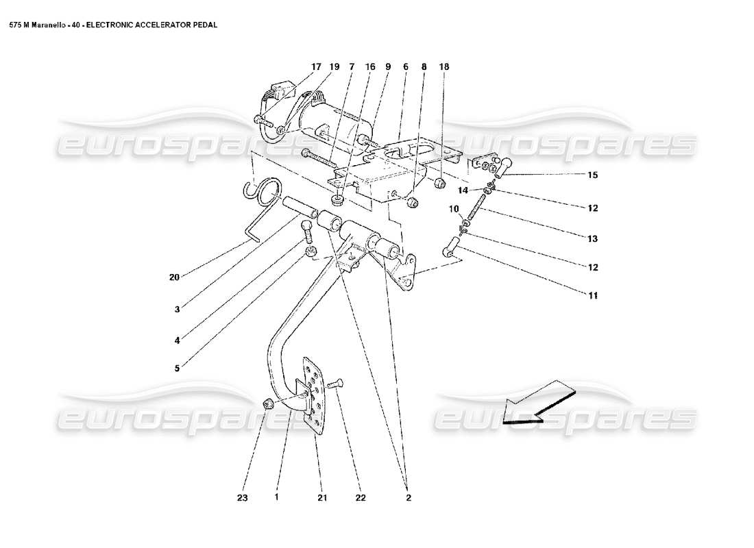 ferrari 575m maranello pedale acceleratore elettronico diagramma delle parti