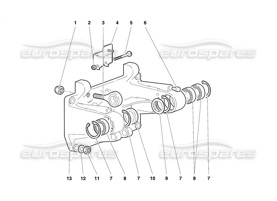 lamborghini diablo vt (1994) montaggio a pedale diagramma delle parti