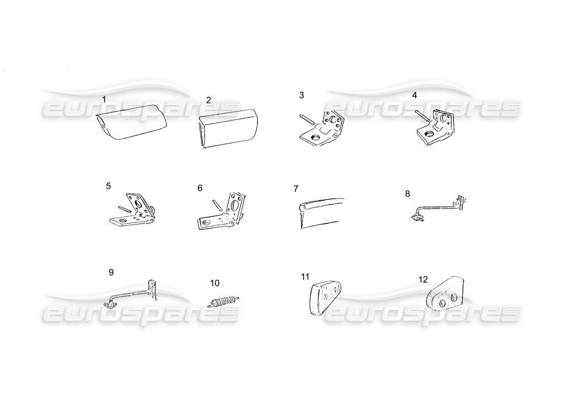 ferrari 250 gt (coachwork) diagramma delle parti della porta