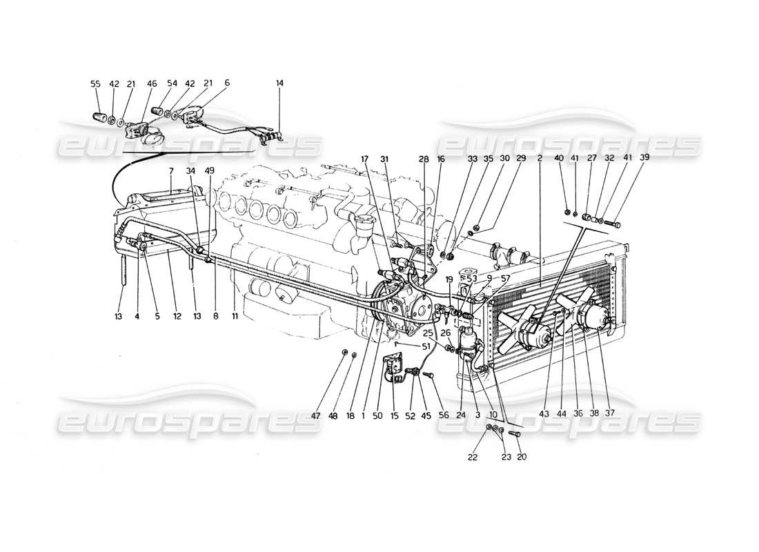 ferrari 400 gt (mechanical) sistema di aria condizionata diagramma delle parti