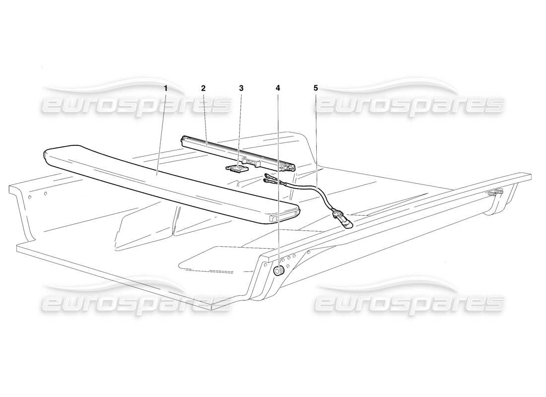 lamborghini diablo vt (1994) cofano motore (valido per versione usa - aprile 1994) diagramma delle parti