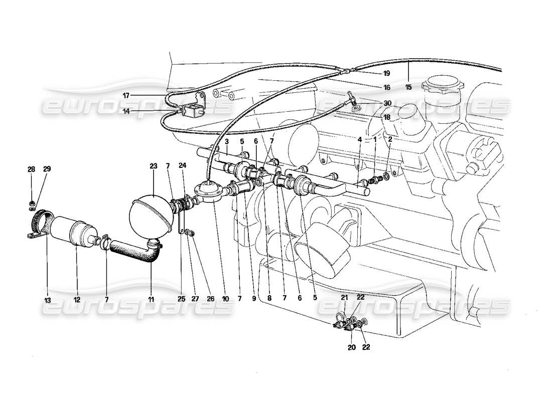 ferrari 412 (mechanical) iniezione d'aria - per versione ch diagramma delle parti