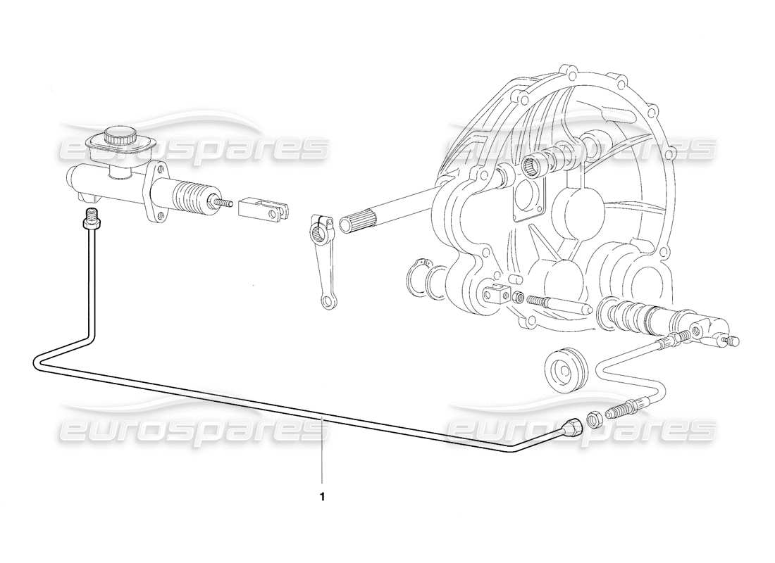lamborghini diablo vt (1994) leva di comando della frizione (valida per versione rh d. - aprile 1994) diagramma delle parti