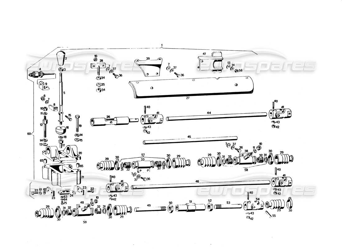 maserati bora controllo della trasmissione esterno diagramma delle parti