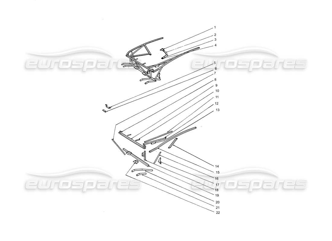 ferrari 365 gtb4 daytona (coachwork) diagramma delle parti di lavoro del telaio anteriore