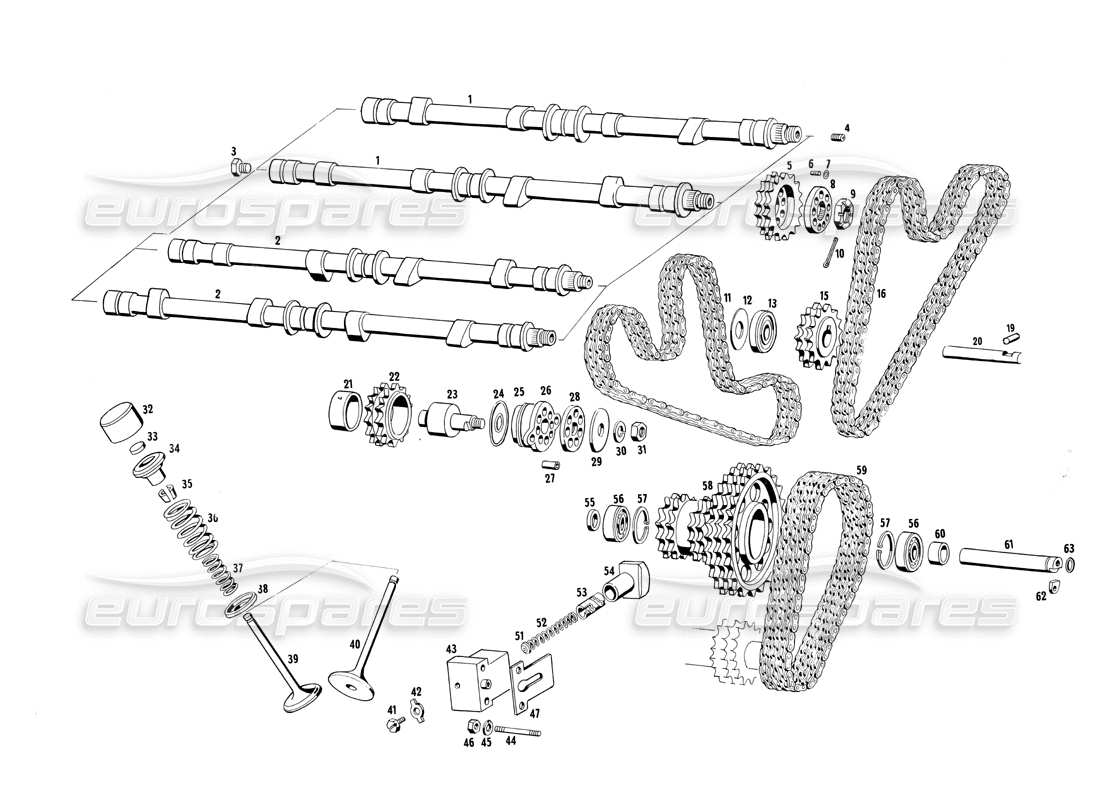 maserati ghibli 4.7 / 4.9 tempistica diagramma delle parti