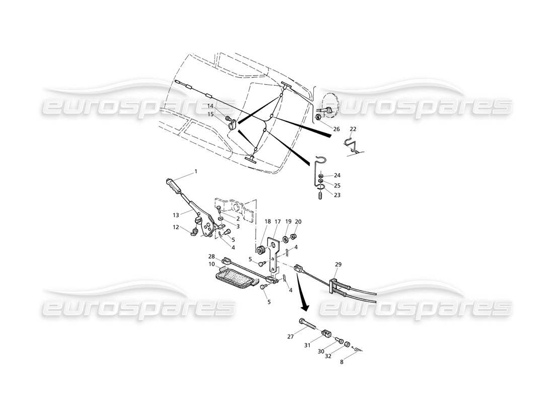 maserati qtp v6 evoluzione controllo del freno a mano 2 diagramma delle parti