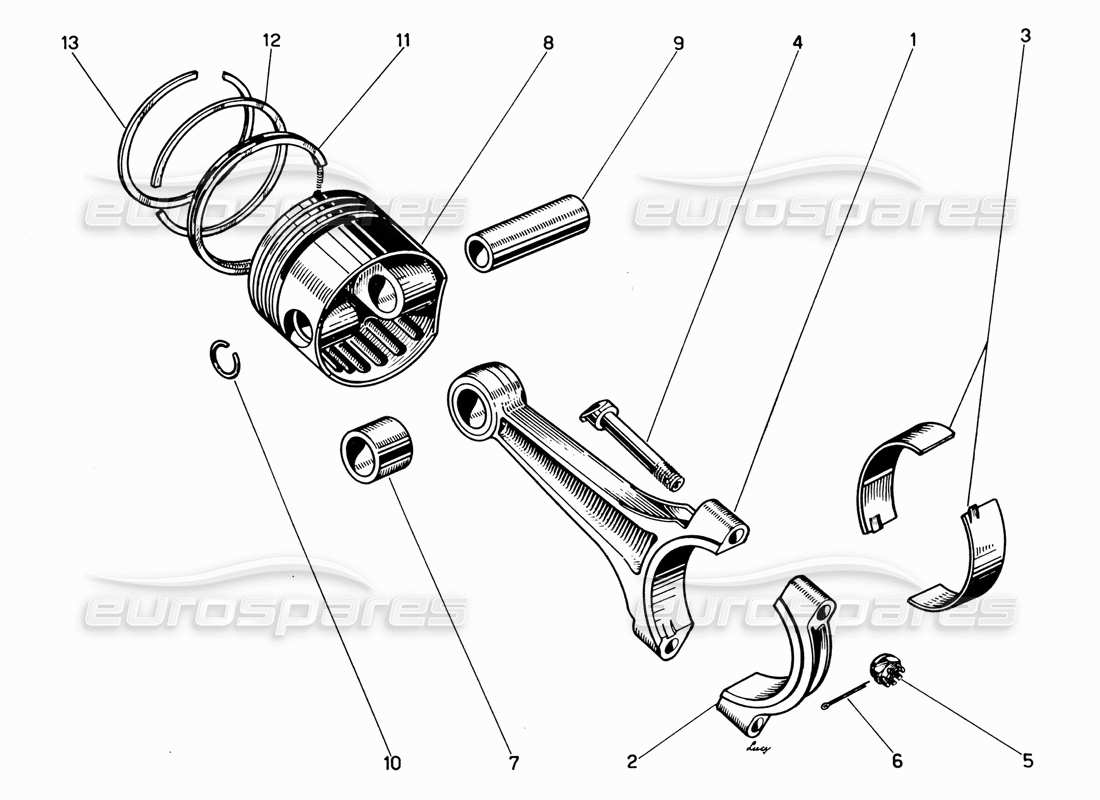 ferrari 330 gt 2+2 bielle diagramma delle parti