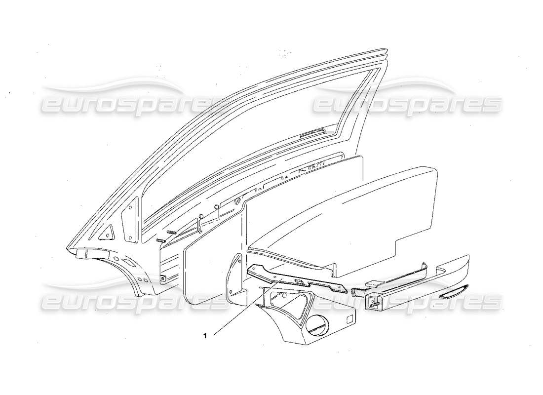 lamborghini diablo vt (1994) porte (valido per versione rh d. - aprile 1994) diagramma delle parti