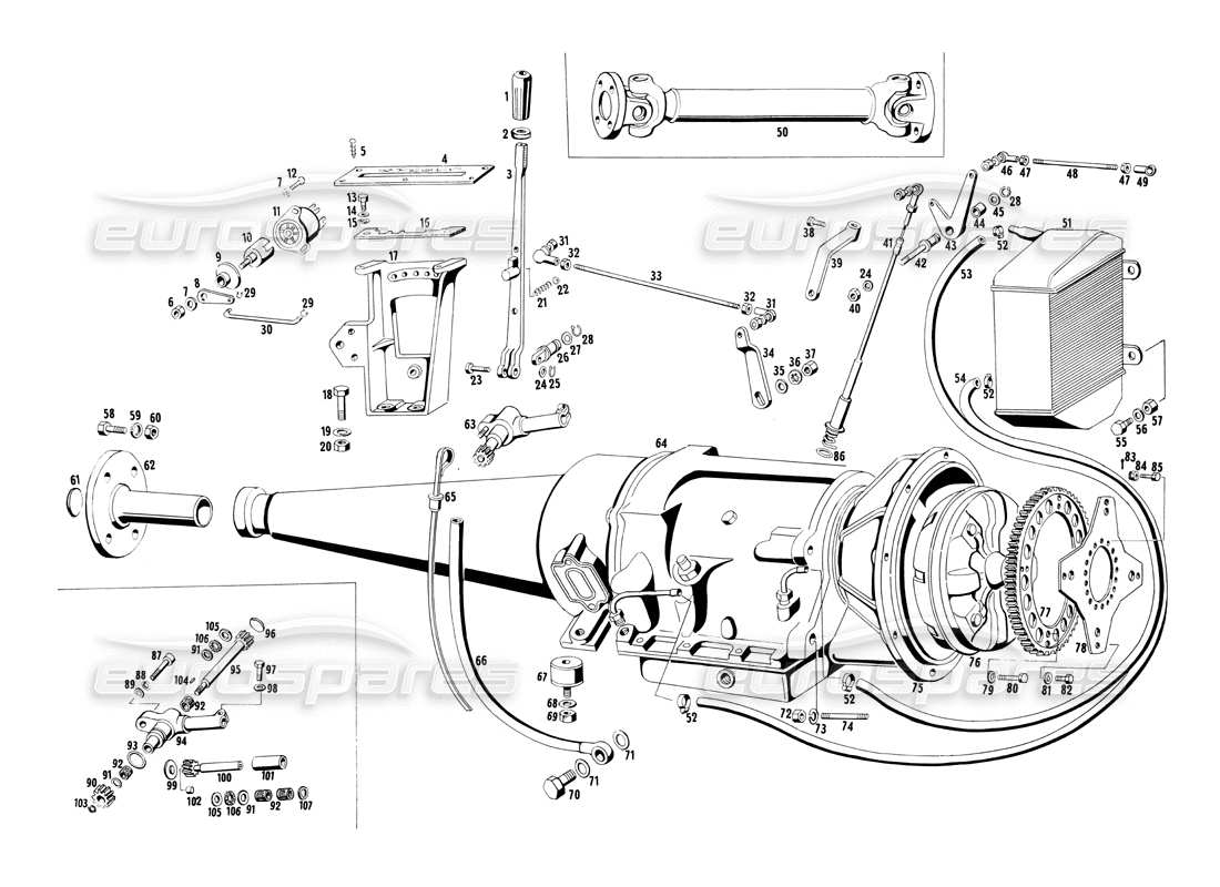 maserati ghibli 4.7 / 4.9 trasmissione automatica diagramma delle parti
