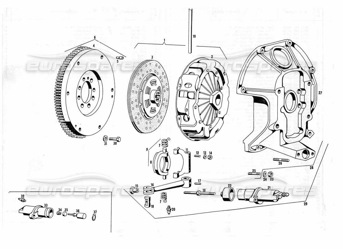 maserati indy 4.2 frizione diagramma delle parti