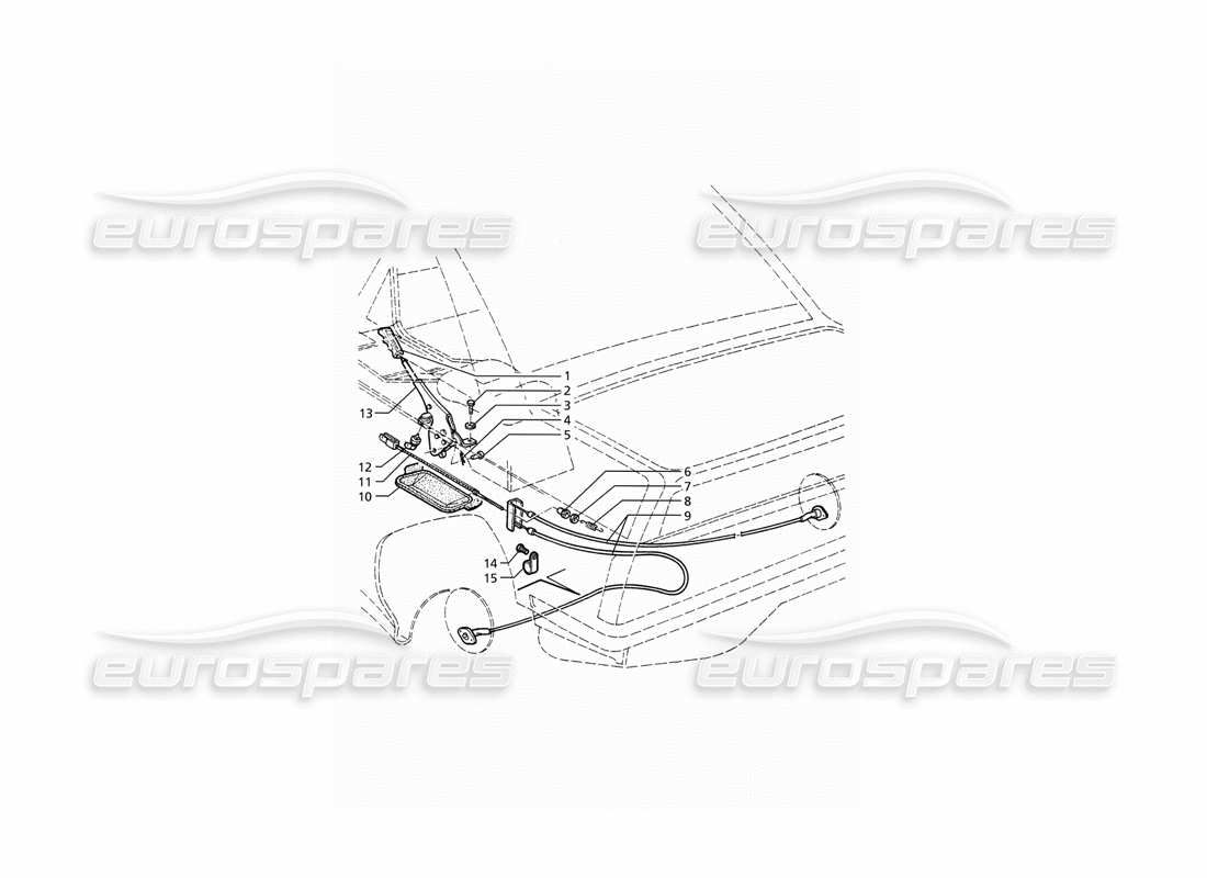 maserati ghibli 2.8 (abs) controllo del freno a mano diagramma delle parti