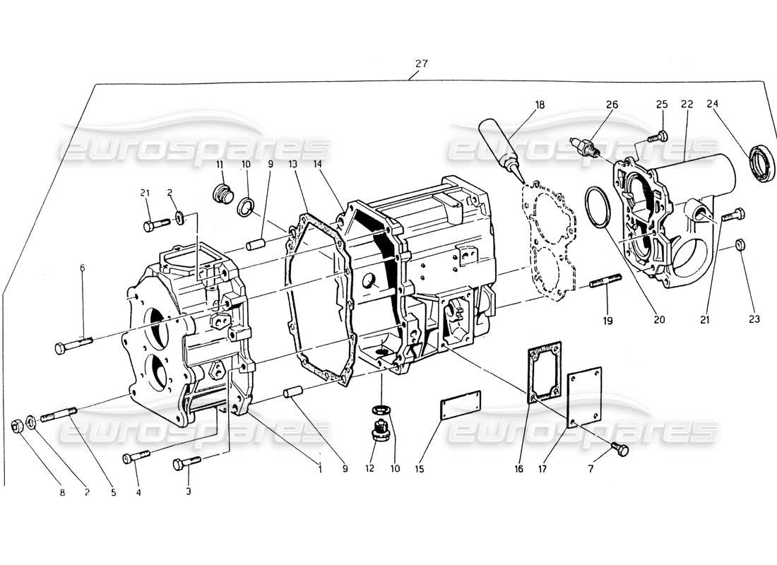 maserati 418 / 4.24v / 430 cambio, schema delle parti zf