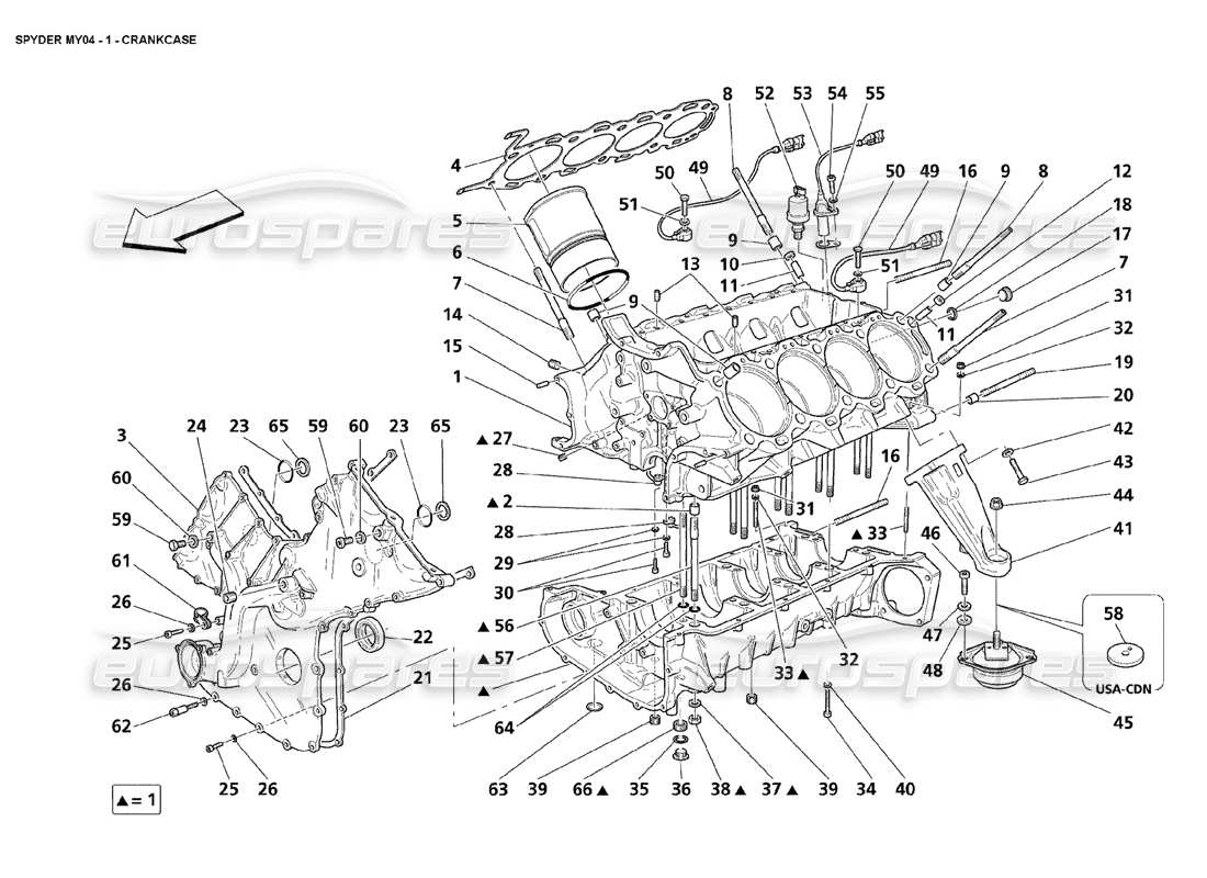 maserati 4200 spyder (2004) basamento diagramma delle parti