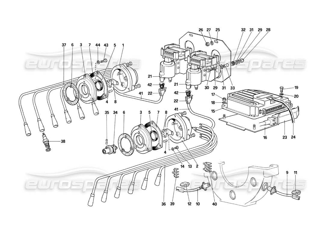 ferrari 412 (mechanical) accensione del motore diagramma delle parti