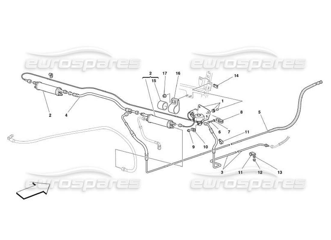 ferrari 550 barchetta sistema di raffreddamento del carburante -valido per usa e cdn- schema delle parti