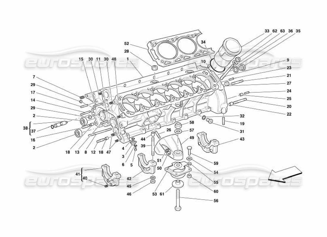 ferrari 550 barchetta basamento diagramma delle parti