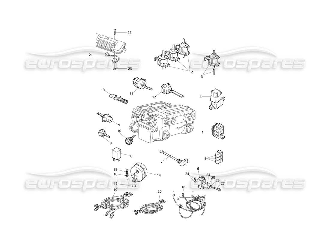 maserati qtp v8 evoluzione gruppo climatizzatore automatico diagramma delle parti
