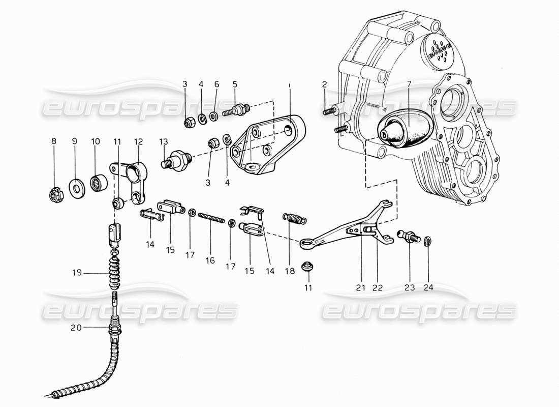 ferrari 206 gt dino (1969) disinnesto della frizione diagramma delle parti