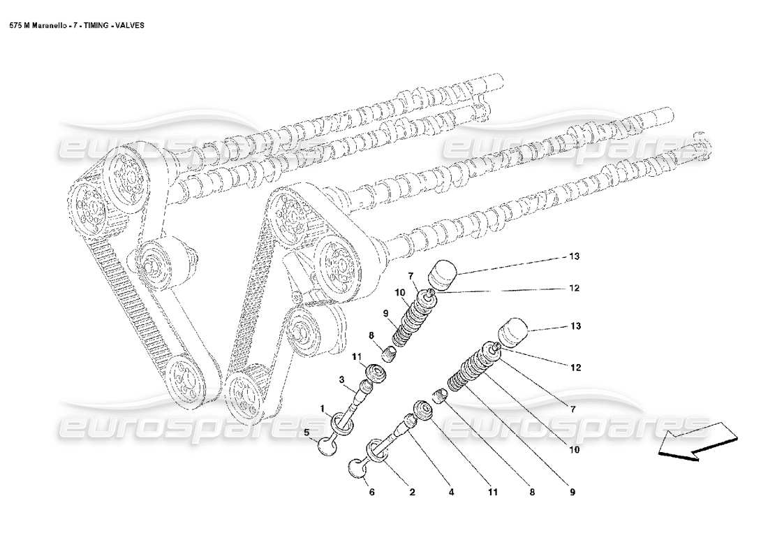 ferrari 575m maranello valvole di temporizzazione diagramma delle parti