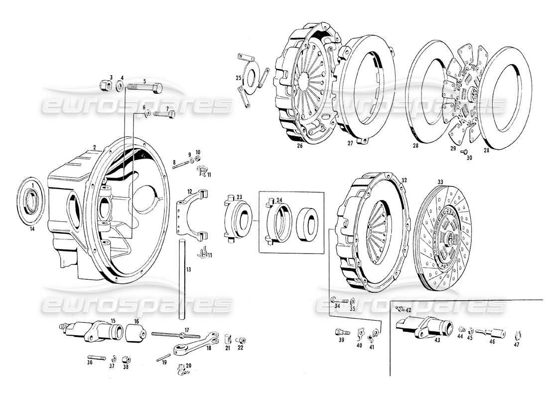 maserati mistral 3.7 frizione diagramma delle parti