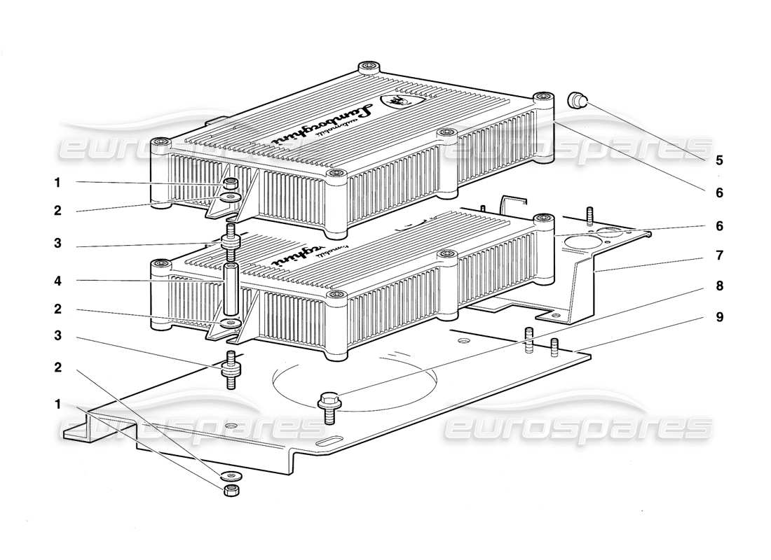 lamborghini diablo vt (1994) unità di iniezione elettronica diagramma delle parti