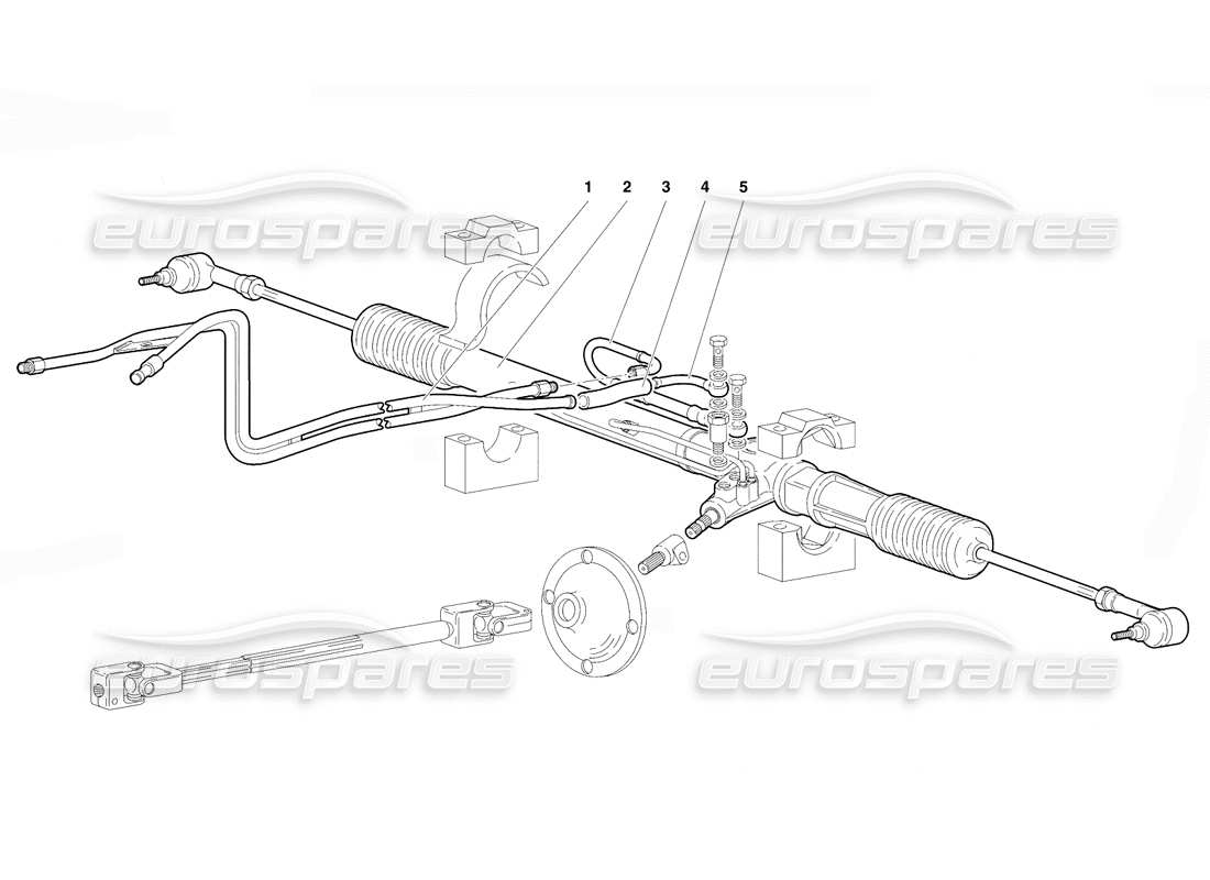 lamborghini diablo vt (1994) schema delle parti dello sterzo (valido per versione rh d. - aprile 1994).