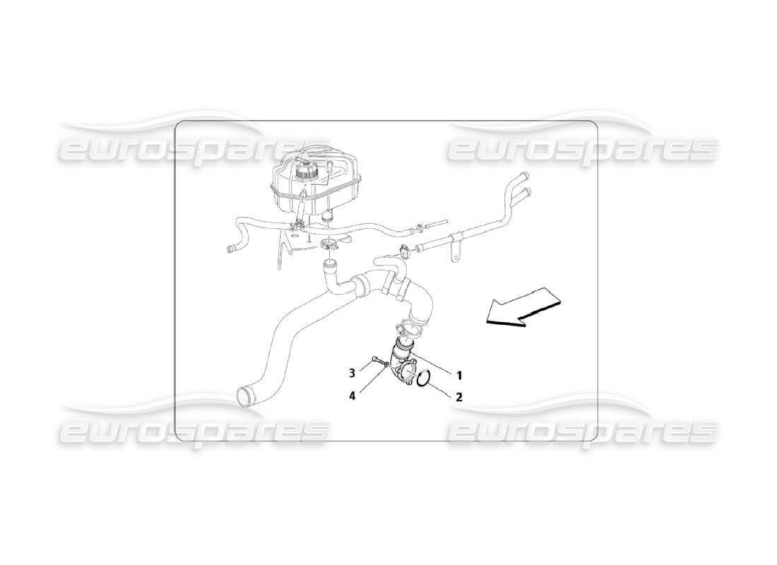 maserati qtp. (2006) 4.2 sistema di raffreddamento: pompa dell'acqua diagramma delle parti