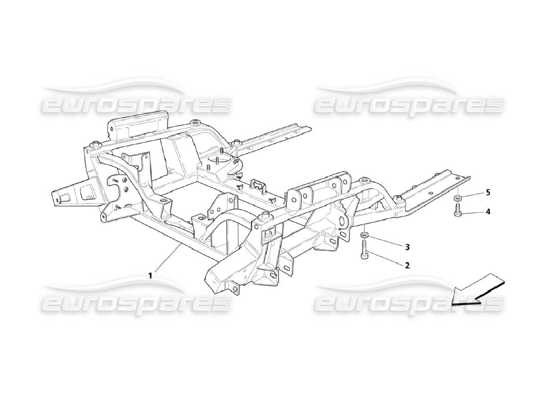 maserati qtp. (2006) 4.2 telaio anteriore diagramma delle parti