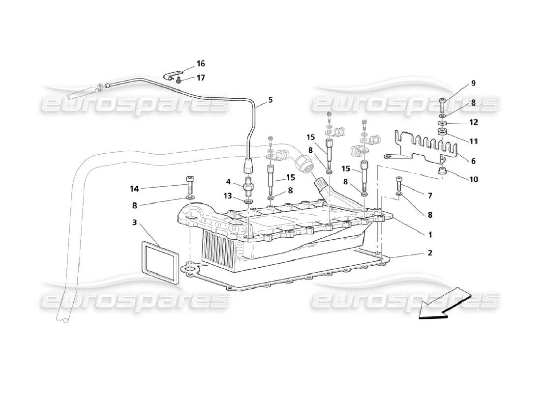 maserati qtp. (2006) 4.2 diagramma delle parti dello scambiatore di calore