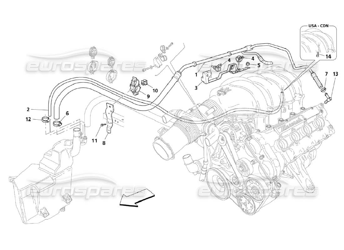 maserati qtp. (2006) 4.2 colpo - per sistema diagramma delle parti
