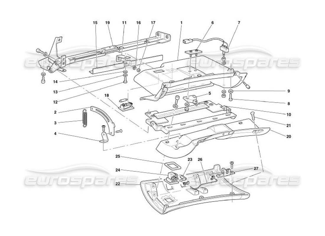 ferrari 575 superamerica cassetto del cruscotto diagramma delle parti