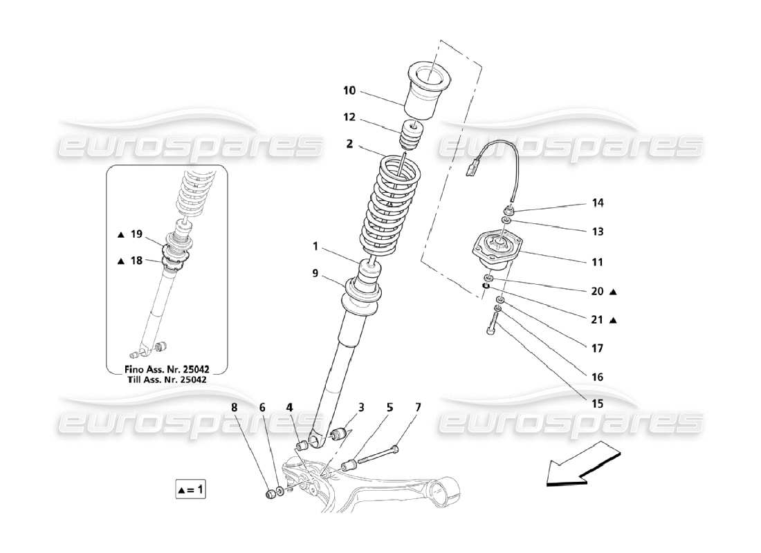 maserati qtp. (2006) 4.2 parti della sospensione anteriore diagramma delle parti