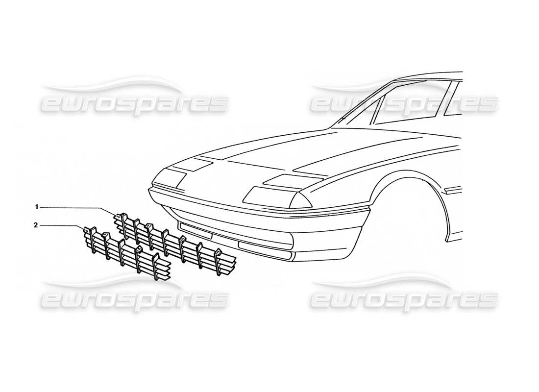 ferrari 400 gt / 400i (coachwork) diagramma delle parti delle griglie anteriori