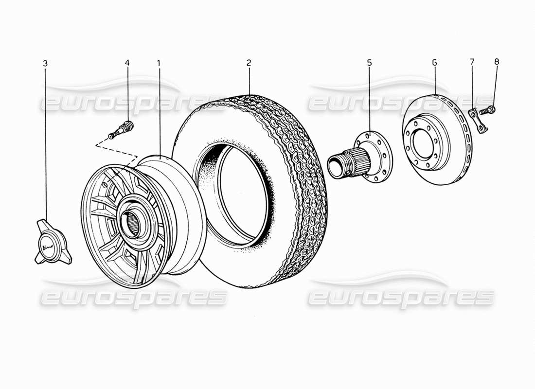 un diagramma delle parti dal catalogo delle parti ferrari 206