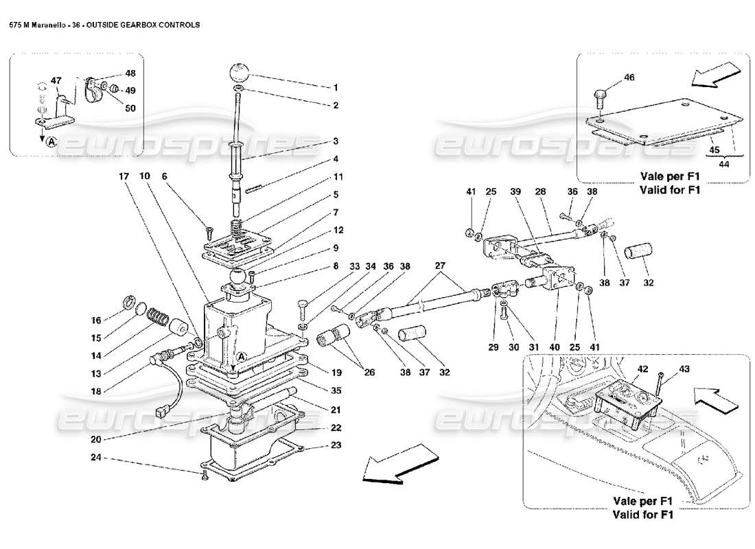 un diagramma delle parti dal catalogo delle parti ferrari 575m maranello