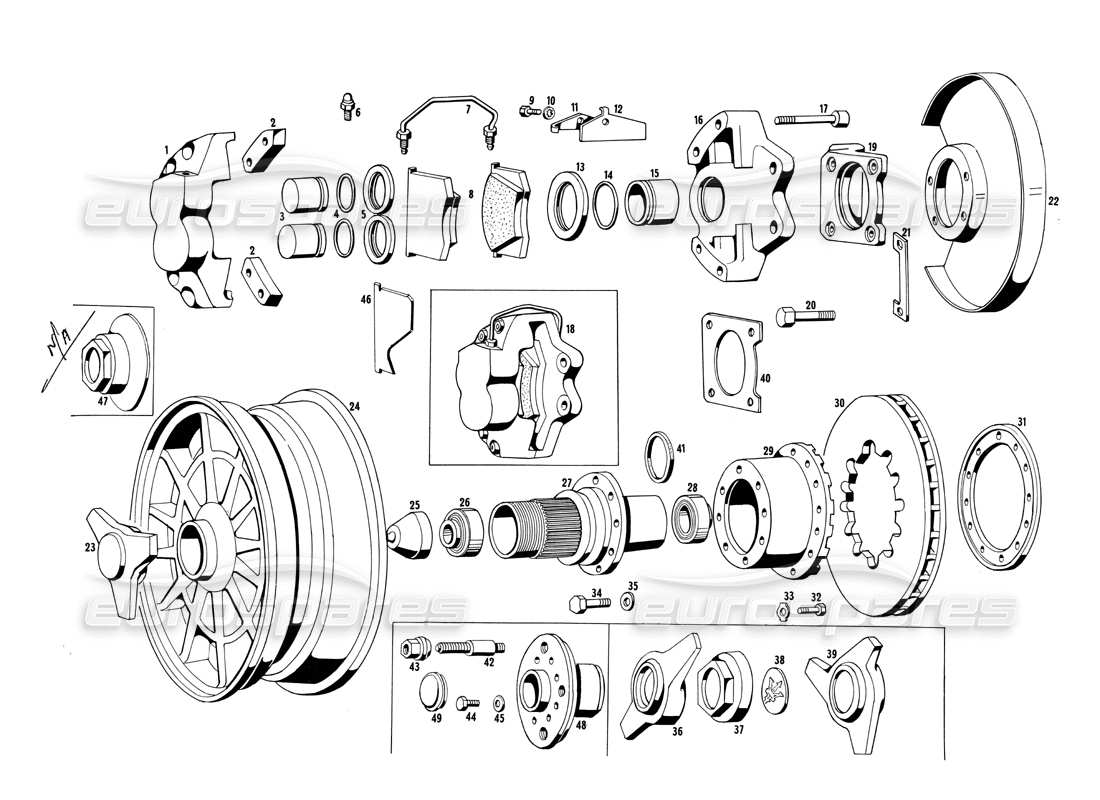 diagramma della parte contenente il codice parte 107 fa 61487