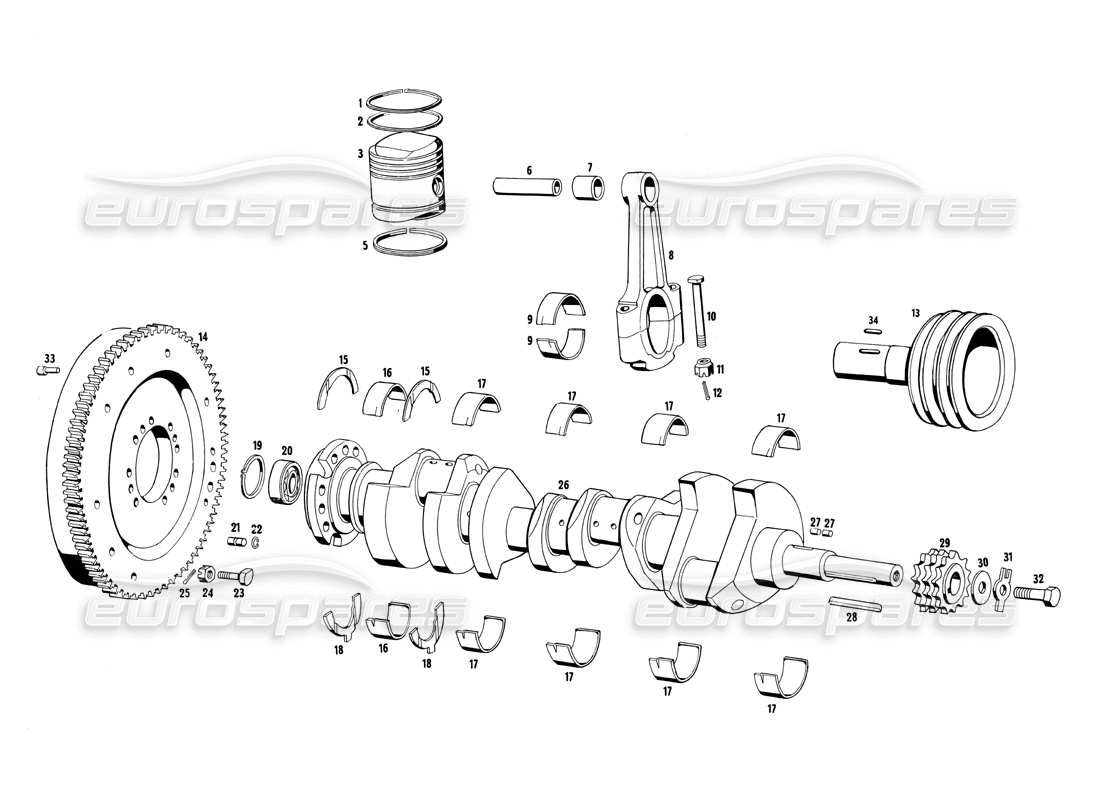 diagramma della parte contenente il codice parte 115 mm 63211