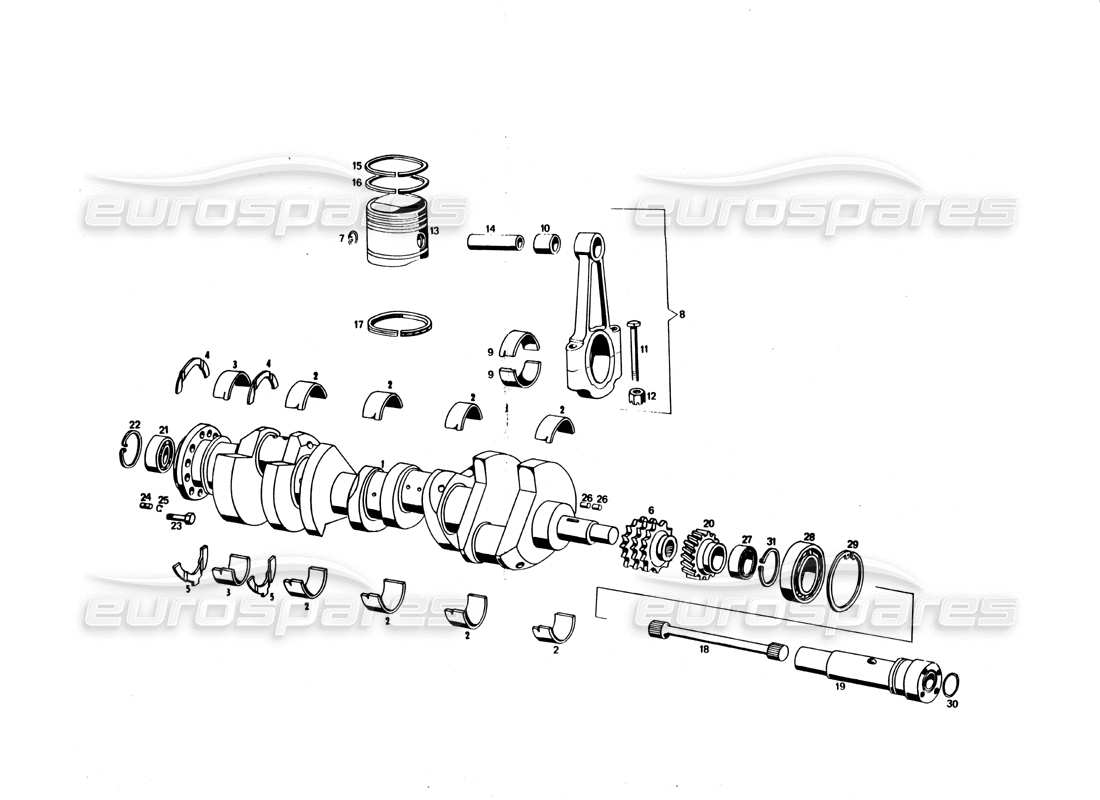 diagramma della parte contenente il codice parte bn 65982