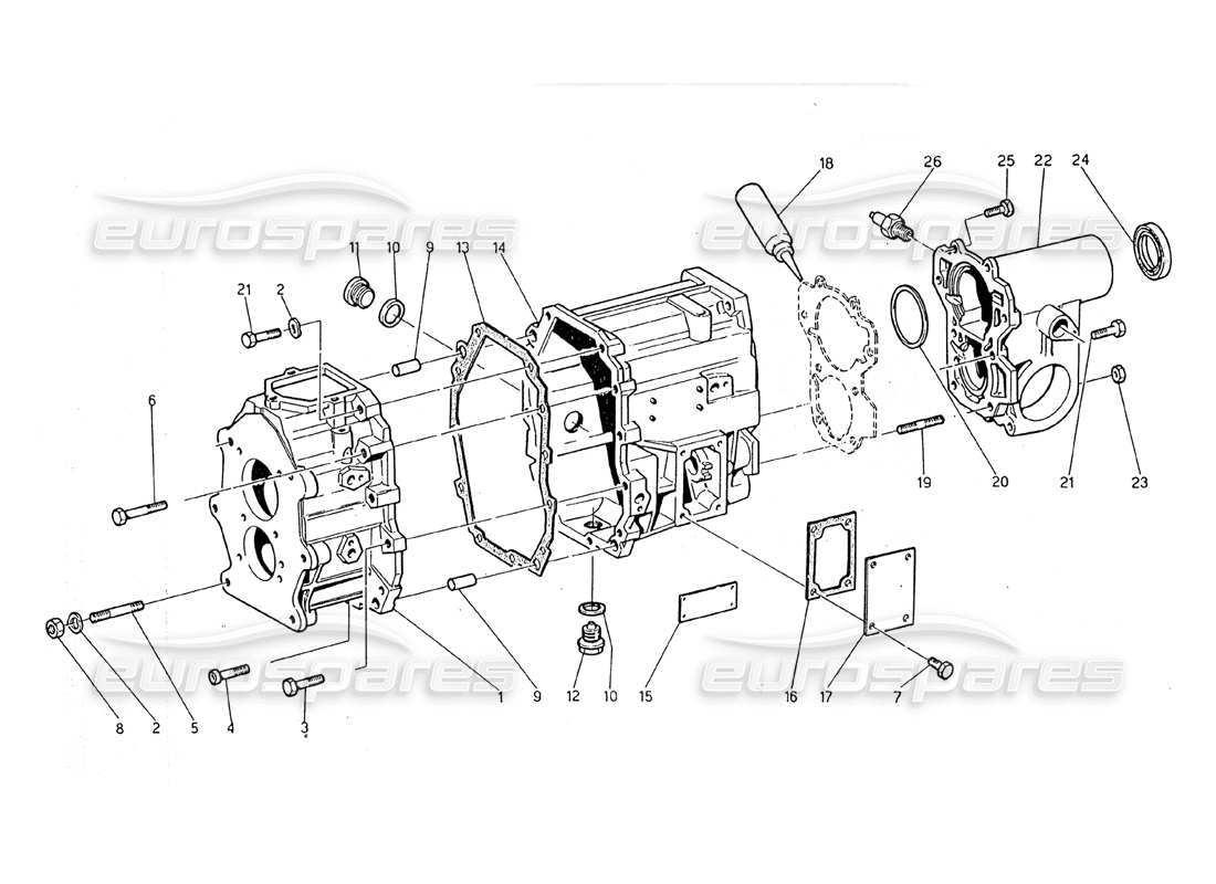 un diagramma delle parti dal catalogo delle parti maserati 2.24v