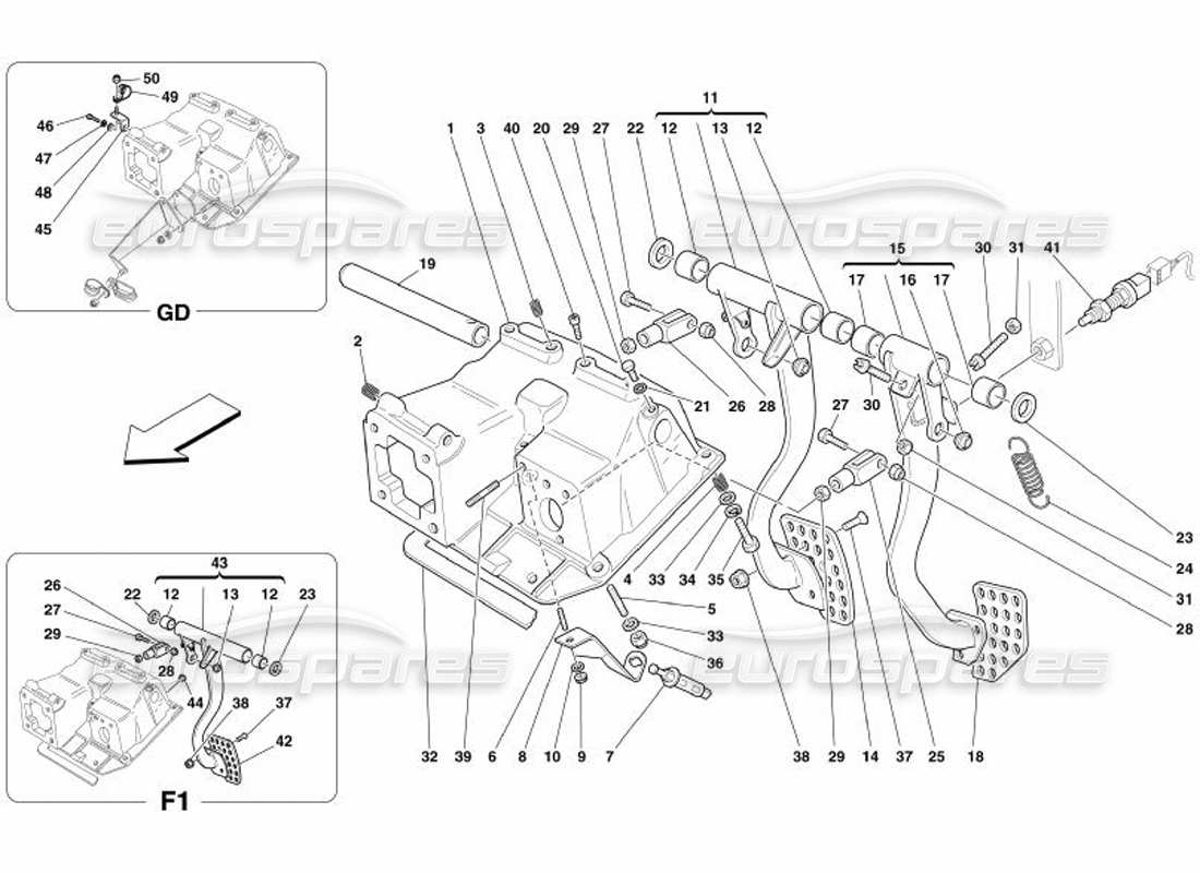 diagramma della parte contenente il codice parte 184761