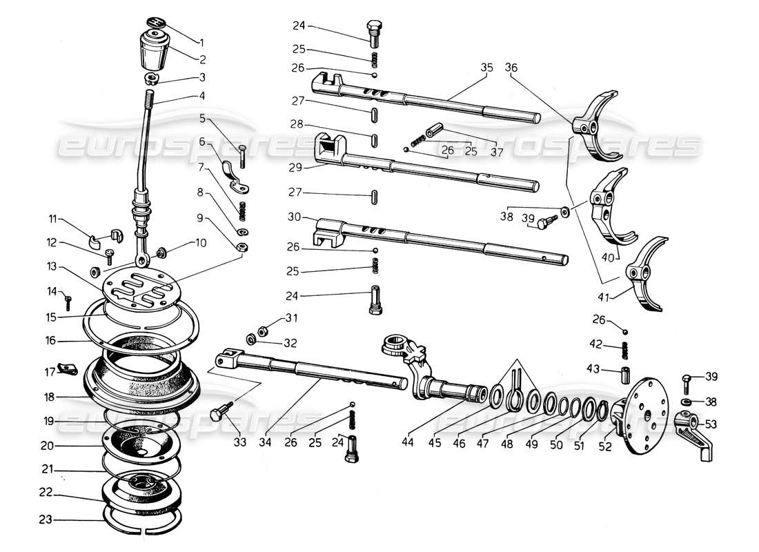 un diagramma delle parti dal catalogo delle parti Lamborghini Countach 5000 QVi (1989)