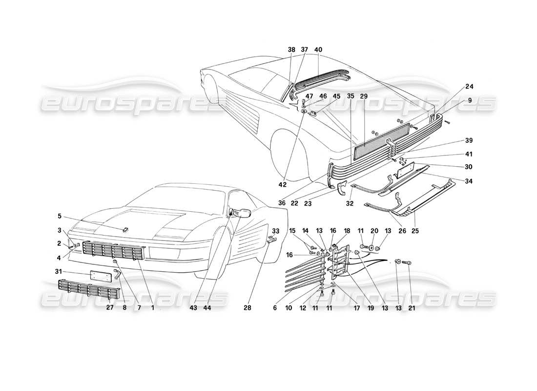 diagramma della parte contenente il codice parte 61531800