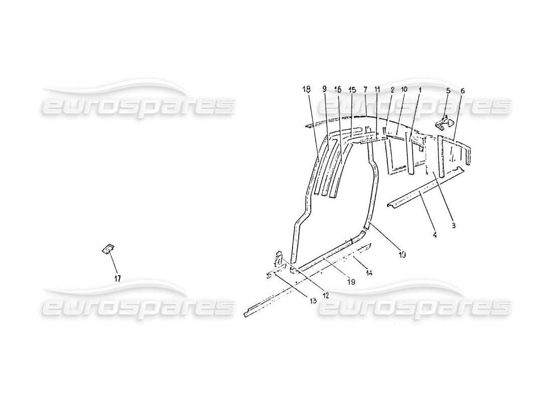 diagramma della parte contenente il numero della parte 251-44-240-08