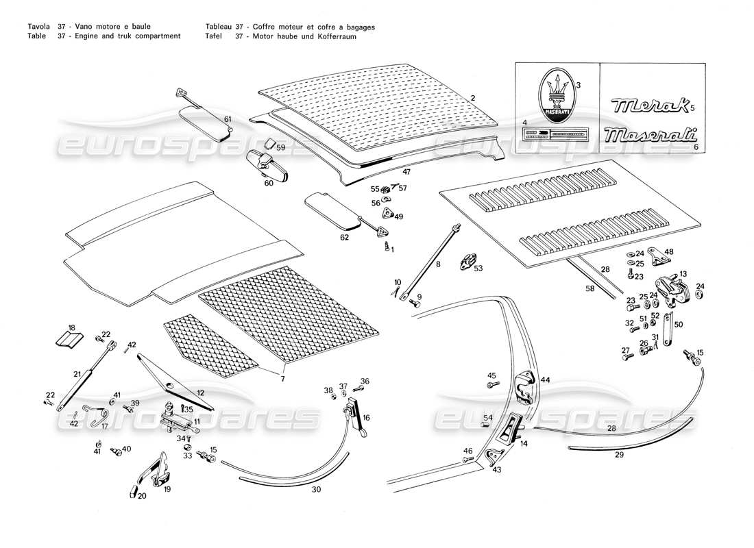 diagramma della parte contenente il codice parte 117 bo 75649