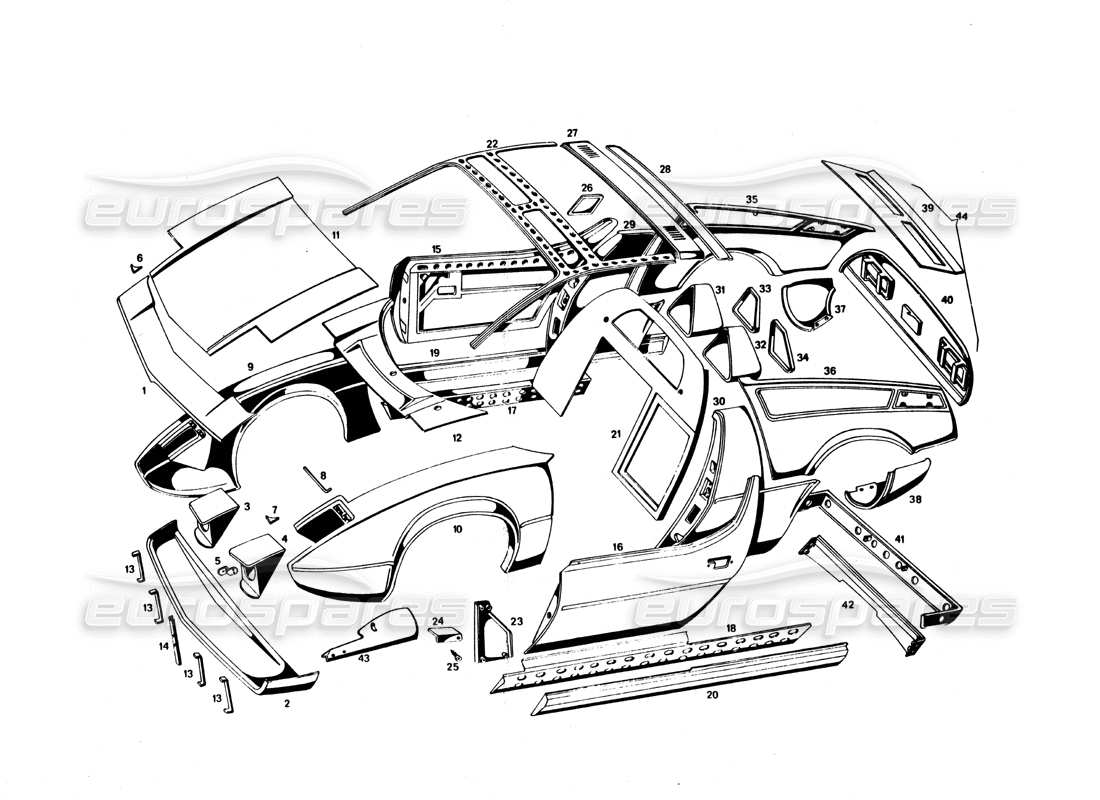 diagramma della parte contenente il codice parte 117 bt 76972