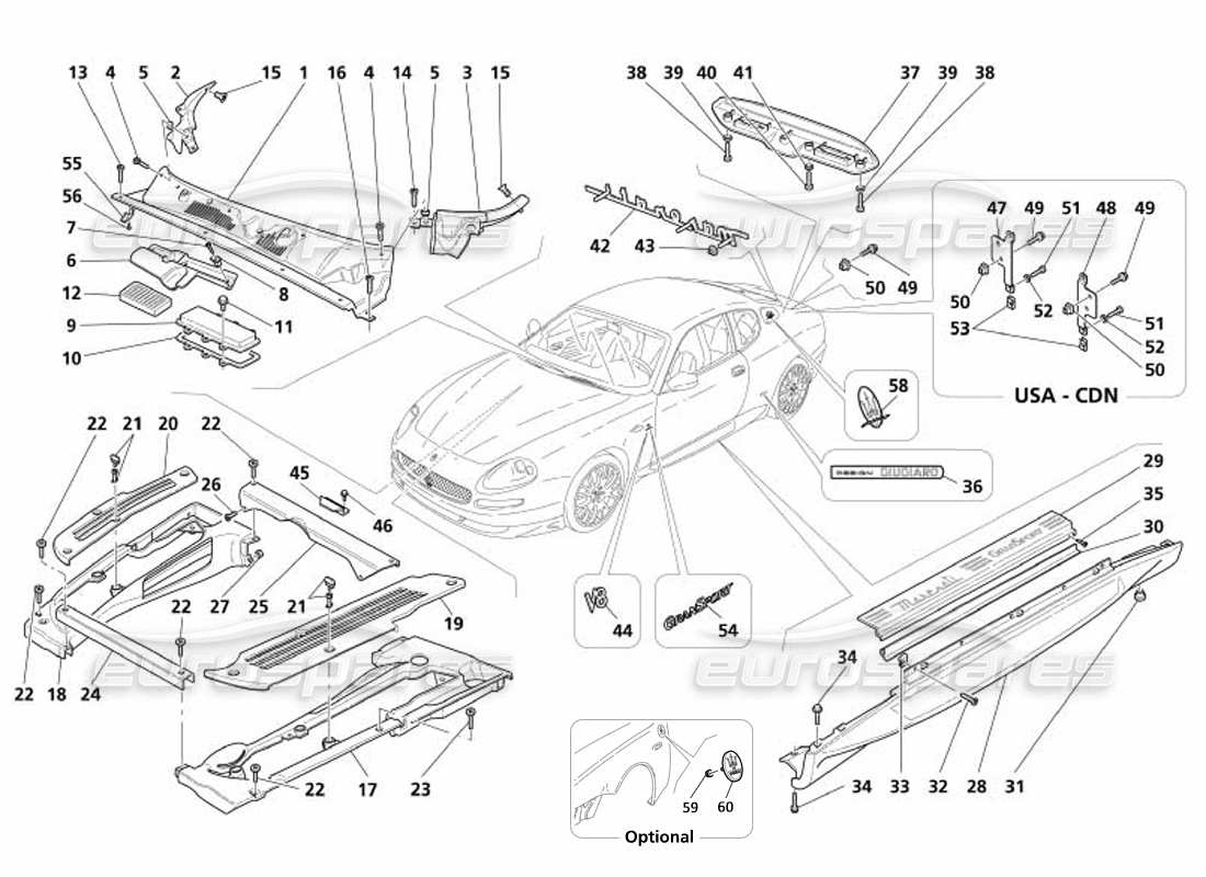 diagramma della parte contenente il codice parte 68332600