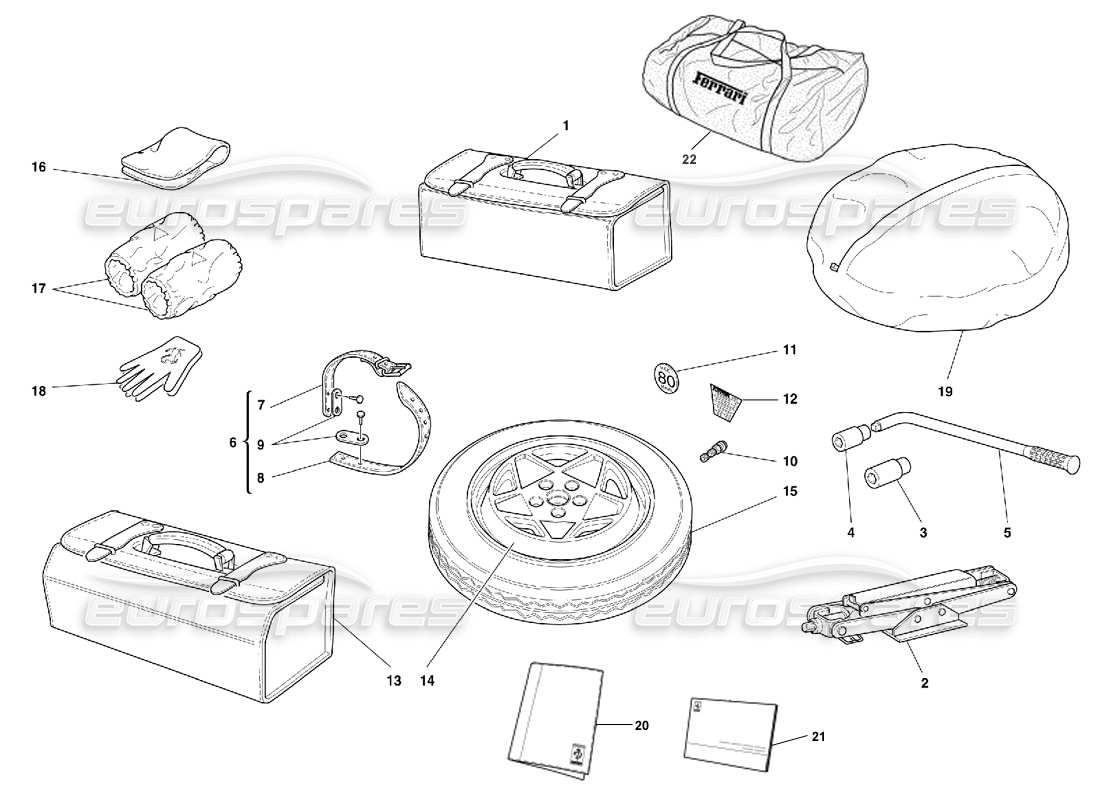 diagramma della parte contenente il codice parte 95990175