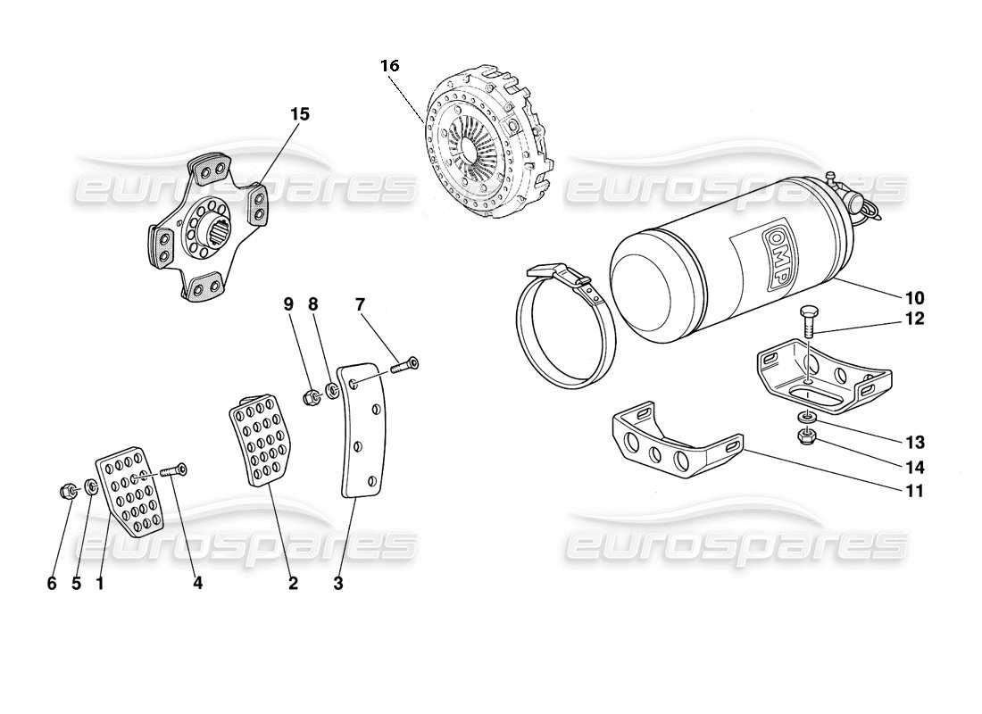 un diagramma delle parti dal catalogo delle parti ferrari 348 challenge (1995)